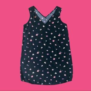 Boxy black floral dress